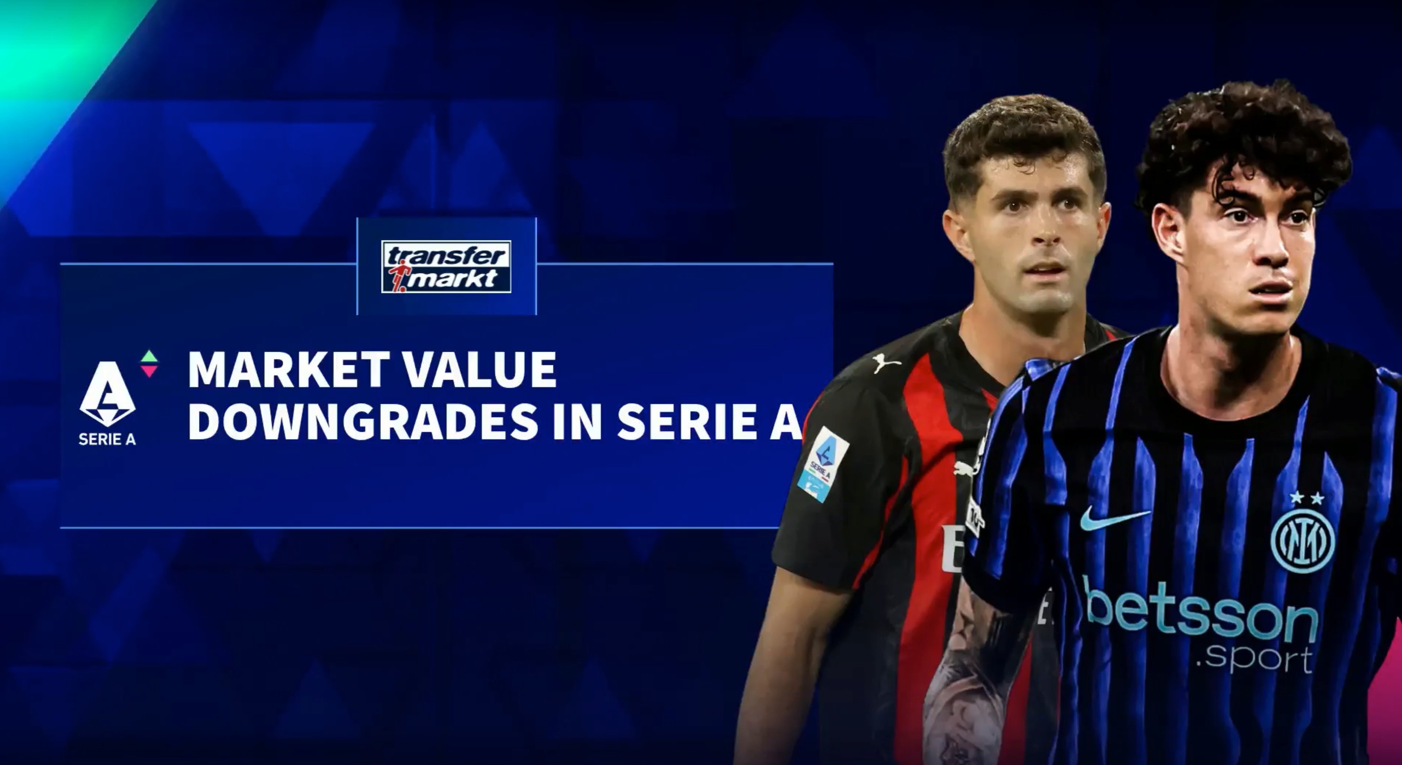 意甲跌幅榜：巴斯托尼、普利希奇、图拉姆、巴雷拉均跌1000万